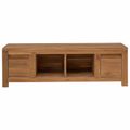 vidaXL TV skrinka 110 x 30 x 35 cm Prírodná Husté teakové drevo