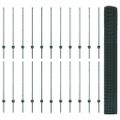 vidaXL Zvarené pletivo s podperami 50 x 1 m PVC potiahnutá oceľ Zelená