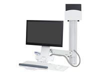 Montážna sada (zásuvka pre klávesnicu, nástenný držiak CPU, nastaviteľné rameno monitora) - pre LCD displej / PC vybavenie - malý držiak CPU - hliník, vysoko kvalitný plast - biela - veľkosť obrazovky: až 24"