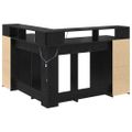 vidaXL Stôl Čierny dub Kompozitné drevo 130 x 130 x 91 cm