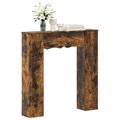vidaXL Rám krbu Dymový dub 102 x 20 x 102 cm Kompozitné drevo