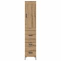 vidaXL Highboard Remeselný dub 34,5 x 34 x 180 cm Kompozitné drevo