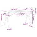 vidaXL Jedálenský stolík v tvare Y 160x80x75 cm borovica a oceľ