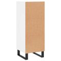 vidaXL Komoda biela 34,5x34x90 cm spracované drevo