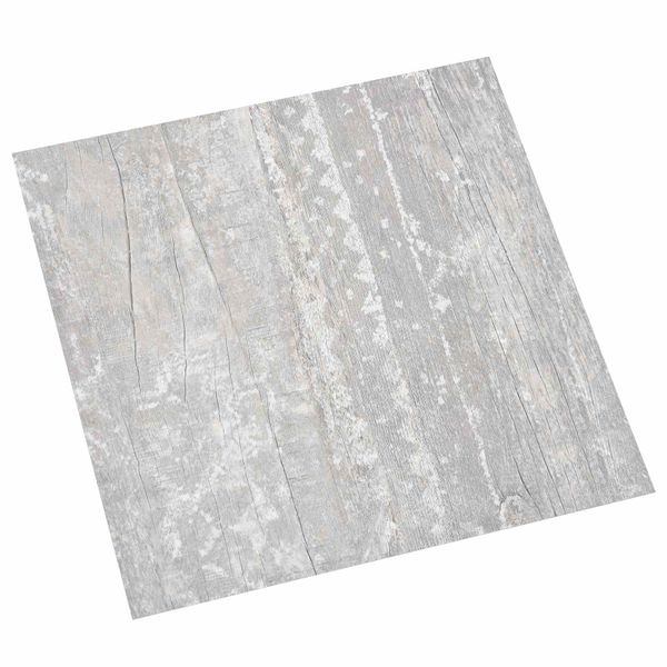 vidaXL Samo-lepiace podlahové dosky 30,5 x 30,5 cm 20 pcs PVC Sivá