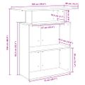 vidaXL Recepčný pult, čierny 100x40x104 cm, z technického dreva