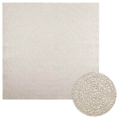 vidaXL Koberec ZIZUR 200x200 cm, jutový vzhľad, interiér a exteriér