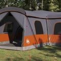 vidaXL Stan pre 16 osôb so strechou Šedá a oranžová 680 x 510 x 210 cm