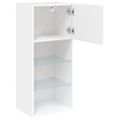 vidaXL TV skrinky s LED svetlami 2 ks biele 40,5x30x90 cm