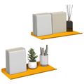 vidaXL Závesná polica 2 ks Horčicová žltá 40 x 18 x 2,5 cm Oceľ