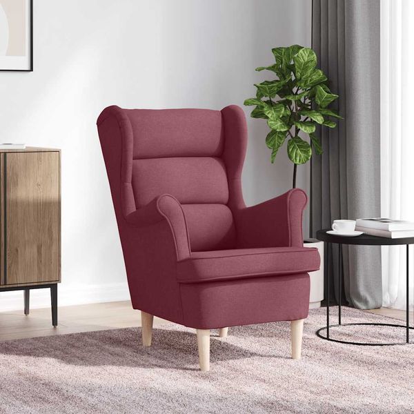 vidaXL Kreslo Wine Red 74x84x100 cm Látka