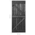 vidaXL Dvere 80x210 cm borovicový masív čierne