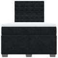 vidaXL Posteľný rám boxspring s matracom čierny 120x200 cm zamat