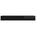 vidaXL TV skrinka s LED svetlami lesklá čierna 120x35x15,5 cm