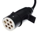 Propojovací spirálový kábel 7pin typ S TRAILER CABLE 10, plastová zástrčka, 24V, 3,5m SIXTOL