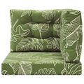 vidaXL Vankúš na vonkajšiu pohovku Polyester Design s listami