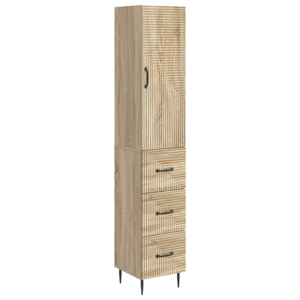 vidaXL Sada skríň 2 pcs Dub sonoma 33 x 34,5 x 90 cm Kompozitné drevo