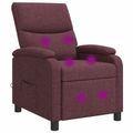 vidaXL Masážne relaxačné kreslo Fialová Látka
