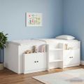 vidaXL Úložný kabinet na poschodovú posteľ 2 ks Biela 66 x 35 x 48 cm