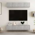 vidaXL TV skrinky 4 ks, betónovo sivé 80x30x30 cm, kompozitné drevo