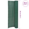 vidaXL Obojstranný záhradný plot, PVC 90x300 cm, zelený