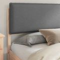 vidaXL Rám postele s čalúneným čelom Tmavo šedá 200 x 200 cm