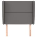 vidaXL Čelo postele so záhybmi sivé 103x23x118/128 cm umelá koža