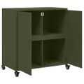 vidaXL Komoda olivovozelená 68x39x72 cm oceľ