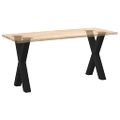 vidaXL Nohy k jedálenskému stolu v tvare X, 2 ks, čierne, 50 x (72-73) cm, oceľové