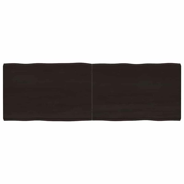 vidaXL Stolová doska tmavohnedá 180x60x(2-6)cm ošetrený masív hrany