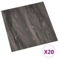 vidaXL Samo-lepiace podlahové dosky Tmavosivá 30,5 x 30,5 cm 20 ks PVC