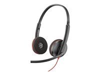 Blackwire 3200 Series - náhlavná súprava - náhlavná - káblová - USB-C - čierna - Certifikovaná Skype, Cisco Jabber Certified, certifikovaná Avaya, certifikovaná UC