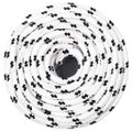vidaXL Pracovné lano biele 10 mm 100 m polyester