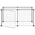 vidaXL 8-panelová klietka pre domáce zvieratá čierna 70x35x35 cm oceľ