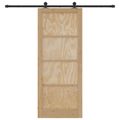 vidaXL Posuvné dvere ORKDAL 86 x 211 cm Borovicový masív Prírodná