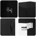 vidaXL Highboard Biely a čierny dub 69,5 x 34 x 180 cm
