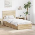 vidaXL Úložná posteľ Sonoma dub 90 x 200 cm Kompozitné drevo