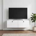 vidaXL Nástenná TV skrinka 98 x 41 x 30 cm Biela Kompozitné drevo