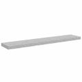vidaXL Plávajúce nástenné police 4 ks betónovosivé 120x23,5x3,8 cm MDF