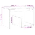 VidaXL Príručný stolík Artisan Dub 59x36x38 cm Upravené drevo
