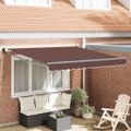 vidaXL Ručne zaťahovacia markíza hnedá 300x250 cm