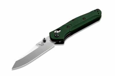 Benchmade 945 MINI OSBORNE vreckový nôž 7,4 cm, Satin, zelená, hliník