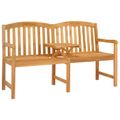 vidaXL Ručne vyrezávaná ružová lavička 150,5 x 60 x 95 cm Prírodná