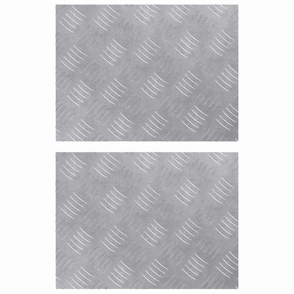vidaXL Schodový rošt Obdĺžnikový 2 pcs Strieborná 40 x 30 cm Hliník