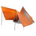 vidaXL Tipi stan so strechou Šedá a oranžová 510 x 690 x 330 cm taft