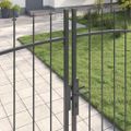 vidaXL Dvojitá brána WOERDEN 299,5 x 249,5 cm Oceľ Sivá Zamykateľné