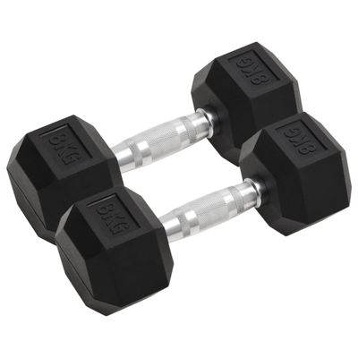 vidaXL Jednoručné činky 2 ks 16 kg celkové liatina