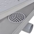 vidaXL Rovný sprchový odtok 2 ks s bublinkami 730x140 mm nehrdzavejúca oceľ