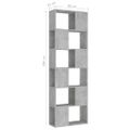 vidaXL Knižnica/deliaca stena betónovo sivá 60x24x186 cm drevotrieska