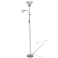 vidaXL Stojanová lampa, sivá